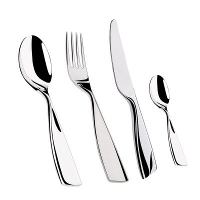 China High Quality Viable Sliver Stainless Steel Knife Fork Spoon Restaurant Use Flatware Flatware Sets for sale