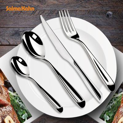 China Hot Selling New Restaurant Style Sliver Luxury Cheap Luxury Hotel Viable Wholesale Amazon Stainless Steel Flatware Set High Quality 18/10 for sale