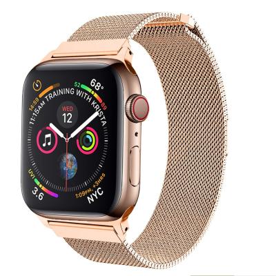 China ShanHai Stainless Steel For Apple Watch Band 38mm 42mm Milanese Loop For iwatch Band 40mm 44mm Series 5 4 3 2 1 for sale