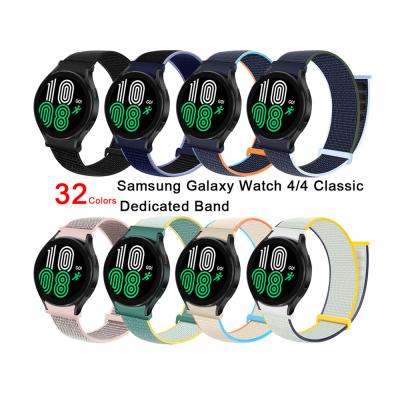 China ShanHai Fabric Dedicated Sports Loop Nylon Band For Samsung Galaxy Watch 4 Classic Strap 46mm 44mm Band 40mm 44mm for sale