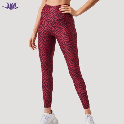 China 2022 Custom High Waist Women's Wholesale Breathable Animal Stretch Pocket Yoga Legging Print Gym Clothing Nude for sale