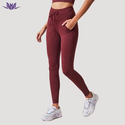 China 2022 Modes Custom Breathable Adjustable Dye Drawstring Tie Active Fitness Wear Yoga Sports Tight Cuffs Pants for sale