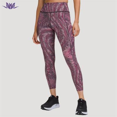 China Hot Sales Breathable Comfortable Yoga Pants Print Casual Bilateral Pockets Women Sports Yoga Gaiters for sale