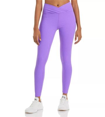 China 2021 china manufacturers china manufacturers wholesale non-brand breathable gym clothing rib workout quick dry yoga pants for sale