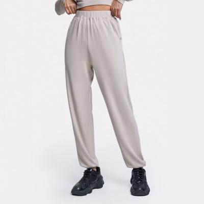 China Hot Selling Custom Women's Anti-pilling Single Cotton High Waisted Anti-pilling Sweats Stripe Sweatpants Workwear Jogger for sale