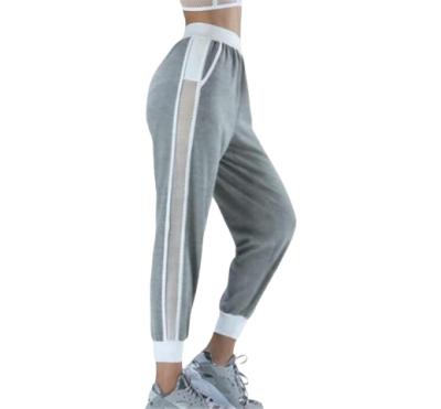 China Hot Selling Track Sporty Gym Anti Pilling Jogger Anti Pilling Loose Pants For Women LOOSE SIDE STRIPE Elastic Waist Spandex / Cotton Plus Size Casual Flat for sale