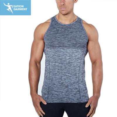 China Running Men's Gym Wear Slim Bodybuilding Breathable Gym Vest Breathable Tank Top for sale