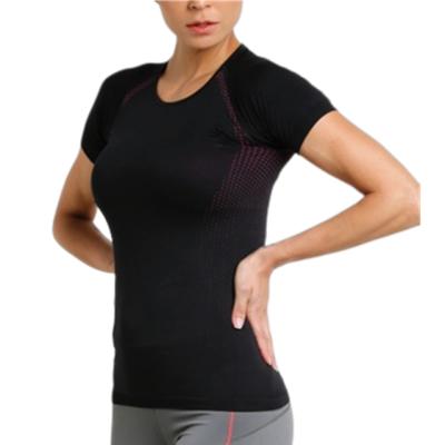 China Custom Made White Anti-pilling Workout Wear Fitness Active Fitness Sports Shirt For Women for sale