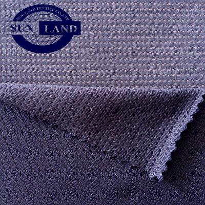 China Stretch Football Sportswear T-shirt Printed Stretch Polyester Spandex Single Mesh Weft Knitted Fabric for sale