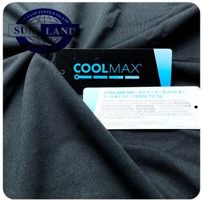 China Dye COOLMAX 94 Polyester 6 Spandex Stretch Singlet Fabric Summer Wear Active Garment Stretch Stretch Singlet Fabric for sale