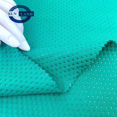 China Wicking Fashion Design 3D Emboss Bonded Double Layers 100 Polyester Interlock Jersey Fabric for sale