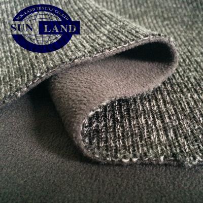 China Thermal 18 Winter Brushed Fabric 100 Polyester Spun Blend Fabric Bonded Fleece for sale