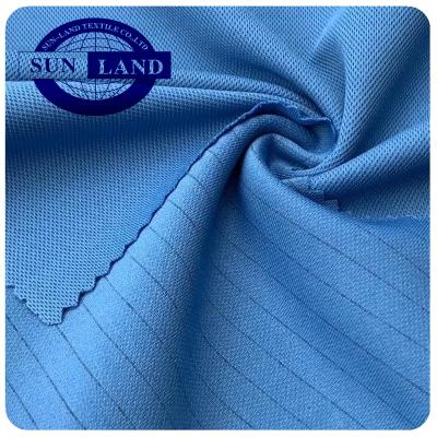 China 100% Polyester Anti-Static Work Uniform Double Cloth Workwear Pique Anti-Static Mesh Fabric for sale