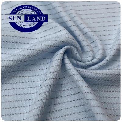 China Polyester 98.2% Carbon Dry Fit Antistatic Sportswear Fabric 1.8% Interlock Fabric for sale