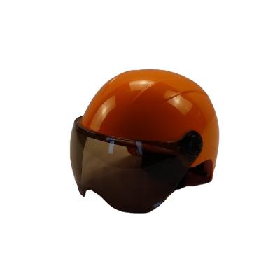 China ABS+PC Half Helmet Motorcycle Light Safety Helmet Electric Bike Helmet With Glasses for sale