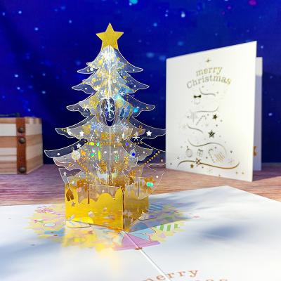 China New Europe 3D Christmas card creative blessing customization stereoscopic universal greeting cards small gratitude for sale