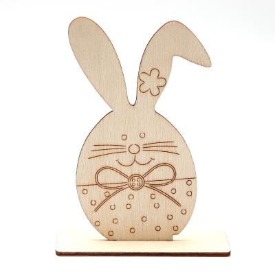 China New Design Wooden Easter Spring Farmhouse Decor Diy Party Decoration Bunny Table Top Rabbit Cutouts for sale