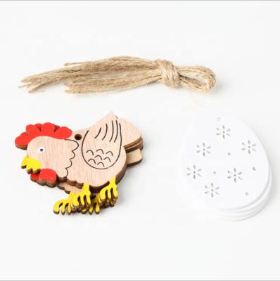 China High Quality Nordic Style Wooden Easter Hen White Eggs Home Wooden Decorations for sale