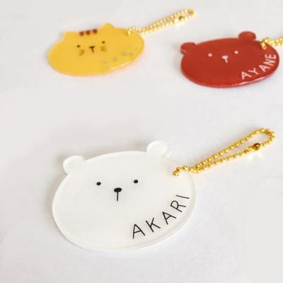 China Hot Sale Gift YOUMAO Bear Key Chain Custom Printed Acrylic Key Chain Personalize Design Key Ring for sale