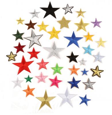 China Custom New Design 3D Small Star Embroidery Patches For Apparel for sale