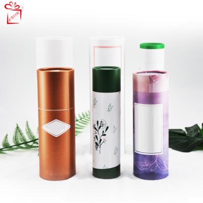 China Custom logo printed color cylinder tube box recycled paper packaging eco-friendly materials for food tea coffee for sale