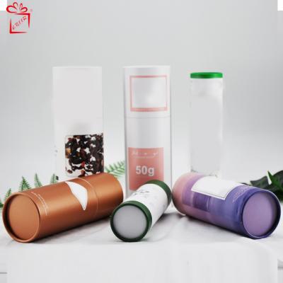 China Recycled Materials Customize Biodegradable Logo Food Grade Eco-friendly Paper Tube Packaging For Tea Coffee for sale