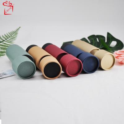 China Recycled Materials Wholesale Custom Logo Printed Kraft Paper Tube Paper Tube Packaging Fancy For Lipstick Cosmetic Food for sale