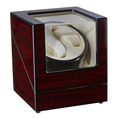 China Can accommodate 4 + 5 watch storage and display new product launch MDF watch box + glass window wooden appearance of MDF wood veneer black grain for sale