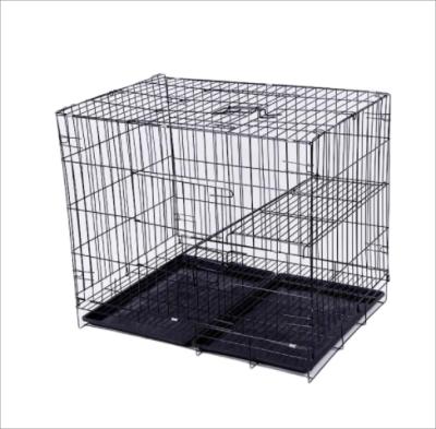 China Breathable Foldable Pet Supplies Products Cage Custom Color Metal Carriers House Iron Wire With Single Door And Cover for sale