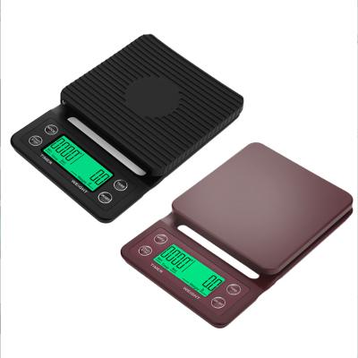 China High Precision Coffee Scale LCD Display Touch Screen 3kg 0.1g Digital Kitchen Scale With Timer for sale