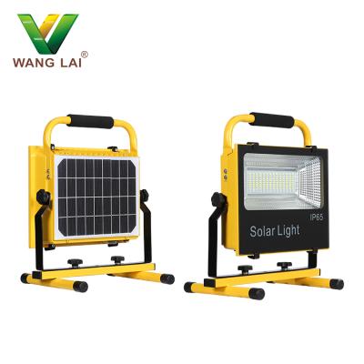 China IP65 50W 100W SMD LED Solar Rechargeable Camping Emergency Portable Outdoor Waterproof Light for sale