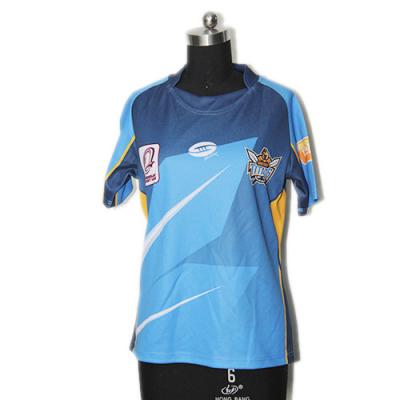 China Rond de Unie van het Kraagrugby Kledingsdouane Gesublimeerd Rugby Antibacterieel Jersey Te koop