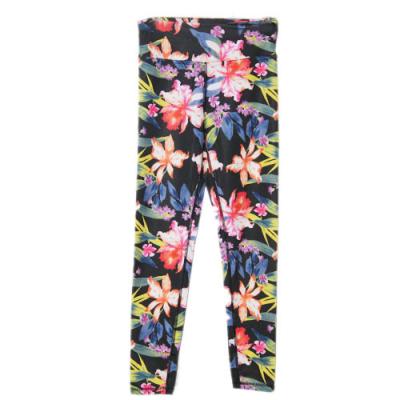 China Quick Dry Floral Yoga Pants , Run Sport Fitness Stretchy Yoga Pants for sale