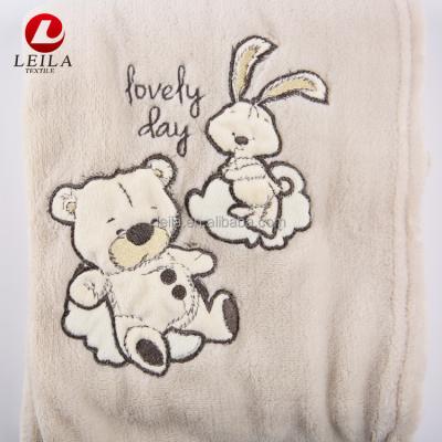 China New Arrival Colorful Super Soft Polyester Anti-pilling 100% Custom Baby Blanket for sale