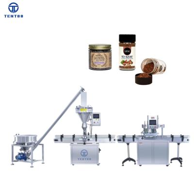 China Automatic Dry Food Powder Small Bottle Weighing Filling Machine Auger Filler Machine for sale