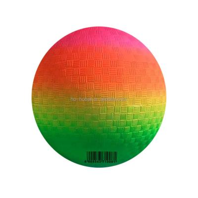 China Promotional Toy 8.5 Inch PVC Rainbow Playground Ball For Kids for sale