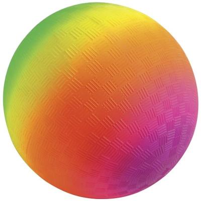 China Playground Rainbow Material 8.5inch PVC Promotional Inflatable Toy Eco-friendly And Non-Toxic Ball for sale