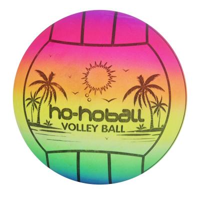 China Promotional Toy Inflatable PVC Eco-friendly Material One Color Printed 8.5inch Rainbow Volleyball Toy Ball for sale