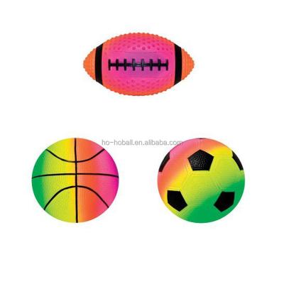 China Toy Rainbow Sports Sprayed Vinyl Mini Sports Balls (3 packs) for sale