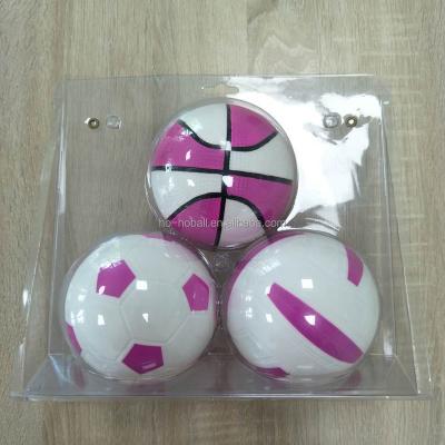 China Sports Toy Set of 3 mini PVC sports balls for children (volleyball, basketball, football) for sale