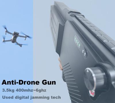 China Drone jammer 2000M 400mhz a 6GHz 7 bandas solo 3.5kg de peso pistola anti-dron de mano en venta