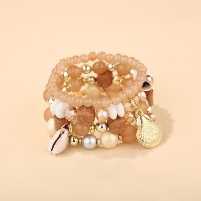 China Other Shily & Os Manufacturers Direct Exquisite Natural Shell Pendant Bracelet Demon Eyes Multiple Combination Bracelet for sale