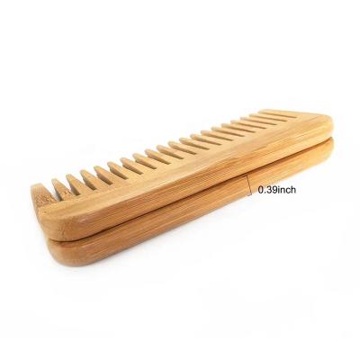 China Wholesale Hot Sale Home Travel Wooden Bamboo Pocket Combs Engraving Logo Customized for sale