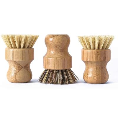 China 100% Natural Eco-Friendly Multifunctional Sustainable Wooden Pot Pan Cup Dish Bottle Kitchen Bamboo Cleaning Brush for sale