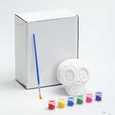 China Children Educational Creative Educational Games Toys Good Quality Equipment Plaster Diy Toys For Skull Model for sale