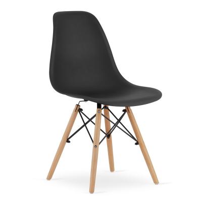 China Nordic Home Furniture High Quality New Style PP Removable Seat Dining Chair With Beech Wood Legs for sale