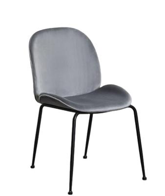 China MordernSimple Durable Nordic Design Wholesale Velvet Fabric Living Room Dining Chair With Metal Leg for sale