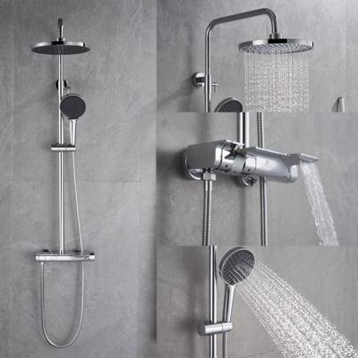 China With Sliding Bar JAODO Chrome Plated Bathroom Shower Set for sale