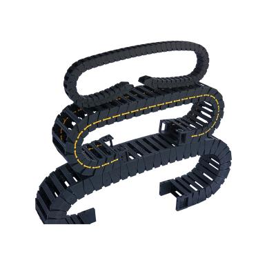 China Factory 15*30mm black semi-closed plastic nylon cable cable drag chain carrier for CNC machine for sale