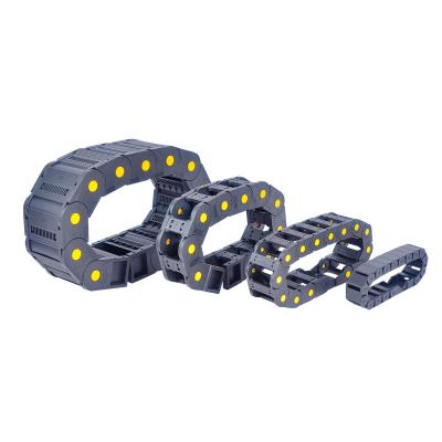 China Factory 25*30mm black semi-closed plastic nylon cable cable drag chain carrier for CNC machine for sale